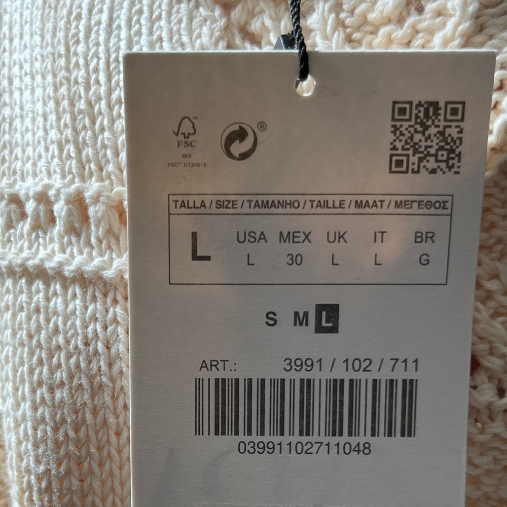 Zara Embroidery Floral Knit Scalloped Hem Vest - Picture 8 of 8